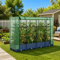 Enhance Your Outdoor Space with a Raised Bed Greenhouse 160x40x123cm