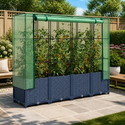 Transform Your Garden with This Stylish Raised Bed Greenhouse