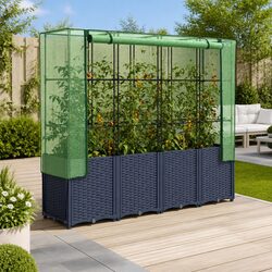 Enhance Your Outdoor Space with a Raised Garden Bed & Greenhouse Cover