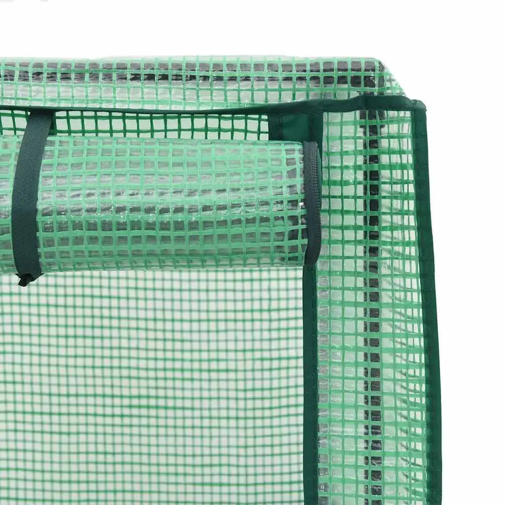 Raised Garden Bed 160x40x153cm with Greenhouse Cover Grey Rattan Look