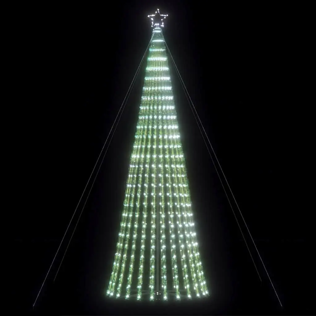 LED Christmas Tree 400cm 1028 Cold White Lights 8 Effects Indoor Outdoor Holiday