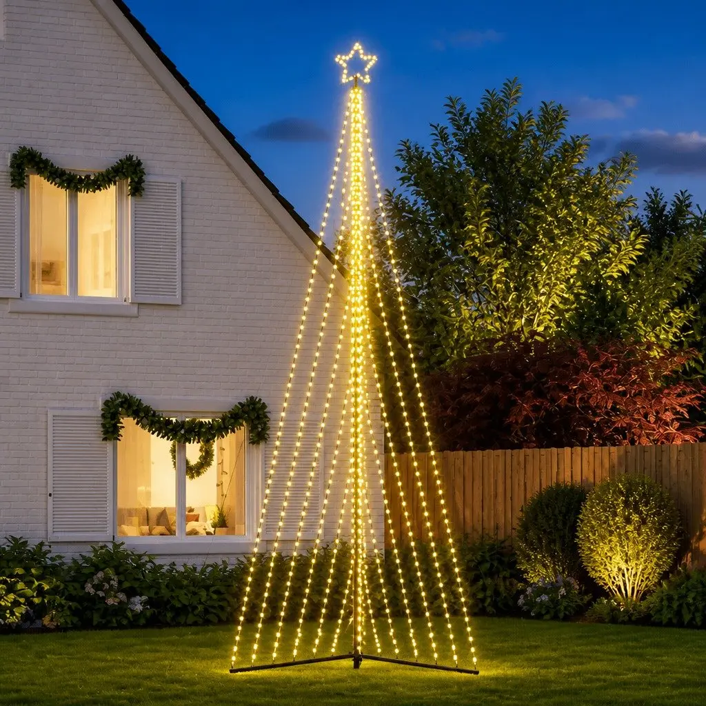 LED Christmas Tree 478cm 789 Warm White Lights 8 Dynamic Lighting Effects Indoor Outdoor Holiday