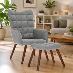 Enhance Your Living Space with Grey Velvet Armchair