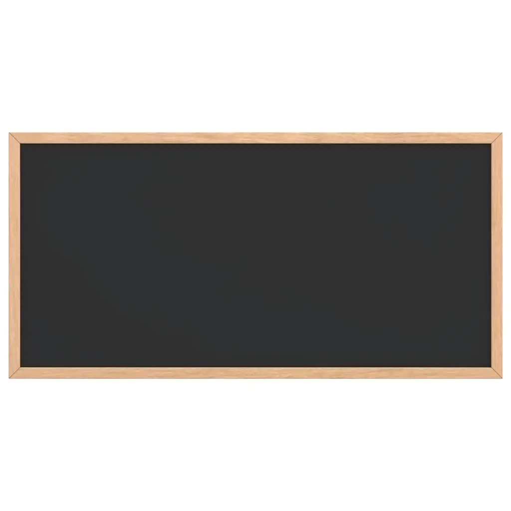 Chalkboard Bulletin Board 60x30cm Smooth Writing Surface Vertical Horizontal Wall Mount Pine Wood Frame