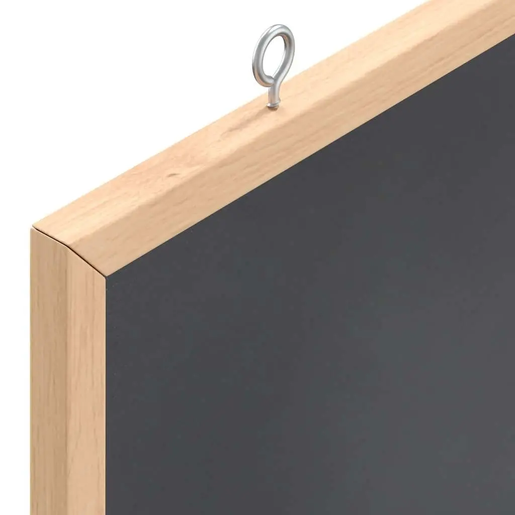 Chalkboard Bulletin Board 60x30cm Smooth Writing Surface Vertical Horizontal Wall Mount Pine Wood Frame