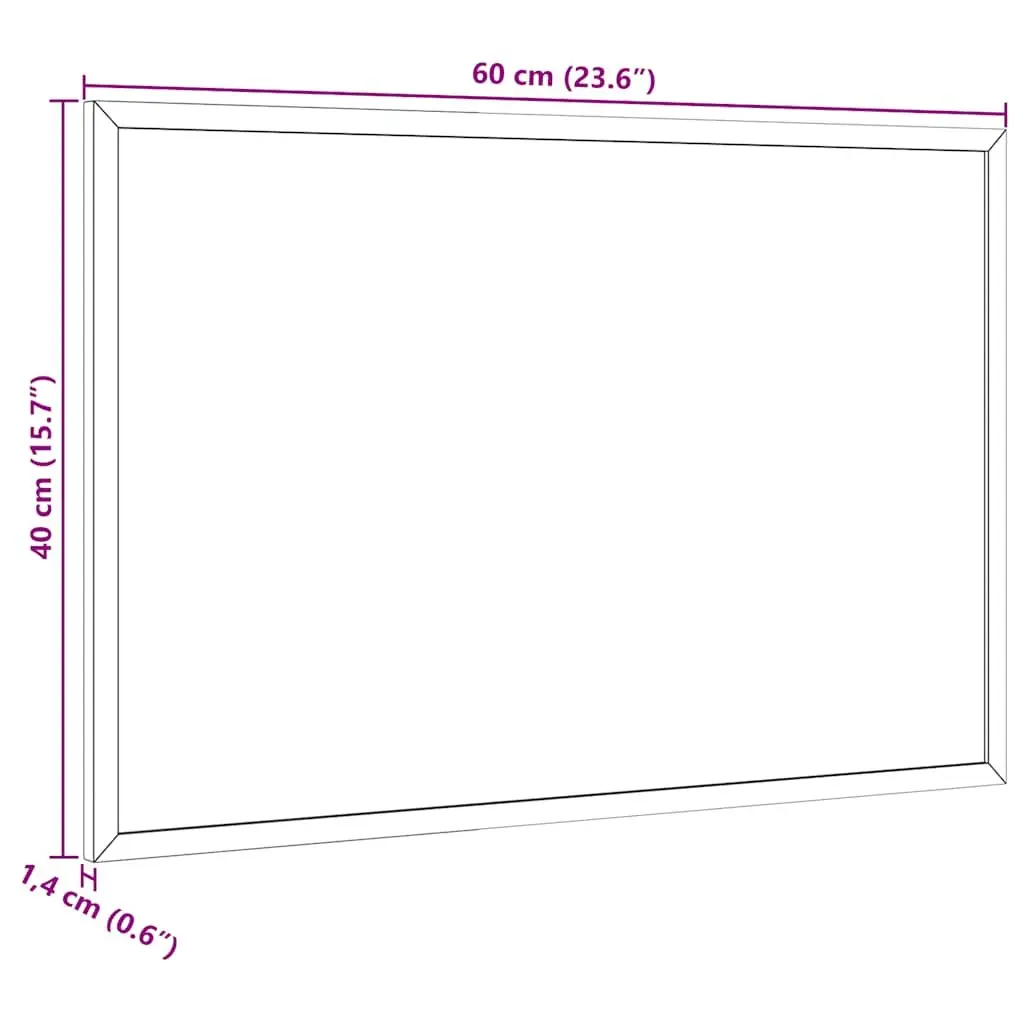 Chalkboard 60x40 cm Solid Pine Wood Frame Smooth Writing Surface Easy to Clean