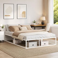 Elevate Your Bedroom with This Elegant Metal Bed Frame