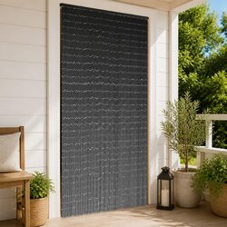 Grey Bamboo Beaded Fly Screen Curtain 100x220 cm