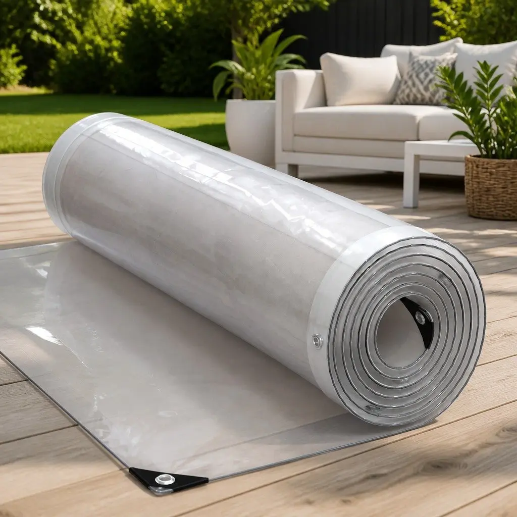 Clear Tarpaulin 3x5 m Waterproof Transparent Polyethylene with Eyelets