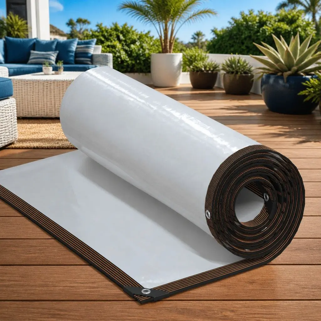 Clear Tarpaulin 3x3 m Polyethylene Eyelets Water-Resistant Outdoor Cover