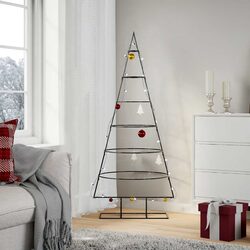 Modern Black Metal Christmas Tree Frame - 150cm