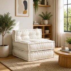 Elevate Your Space with This Cream Modular Sofa Unit