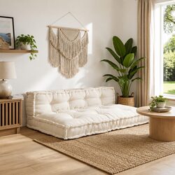 Elevate Your Space with Cream Pallet Sofa Cushions 2 pcs
