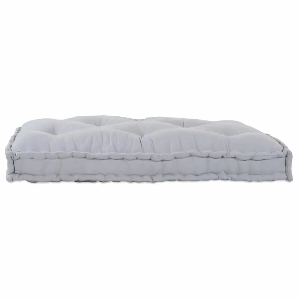 Pallet Sofa Cushion 120 x 80 x 12 cm Modular Fabric Grey Indoor Outdoor Seating