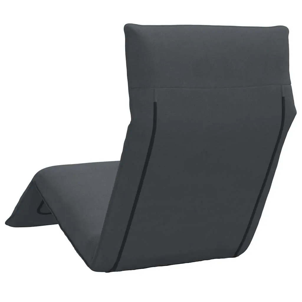 Folding Sun Lounger Anthracite 5 Position Reclining Portable Garden Beach Chair