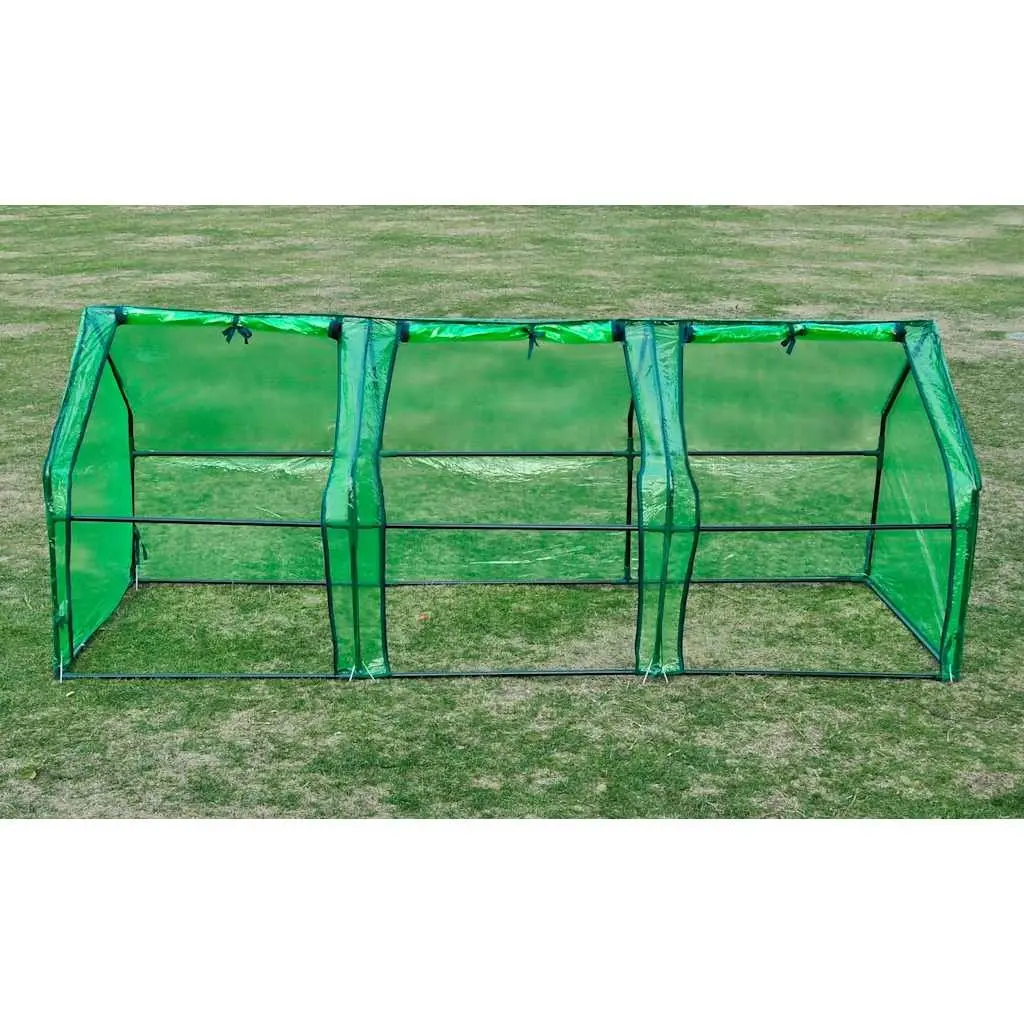Greenhouse 3 Door Green Cover UV Protected Tear Resistant Garden Plant Shelter