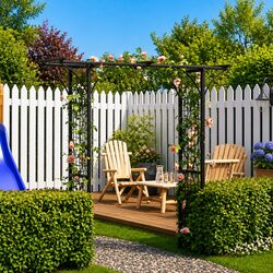 Enhance Your Garden with a Black Climbing Plant Arch