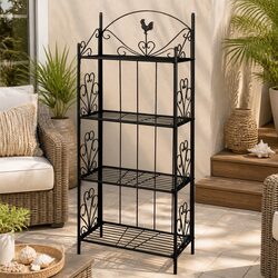 Enhance Your Outdoor Space with a 4-Tier Plant Rack
