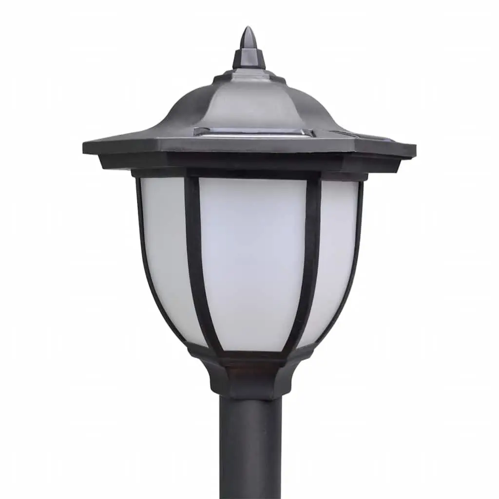 Solar Fence Lights Outdoor Garden Patio Lighting Two LED Lamps with Poles