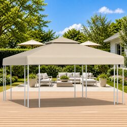 Beige 3x3m Outdoor Gazebo Canopy Replacement Cover