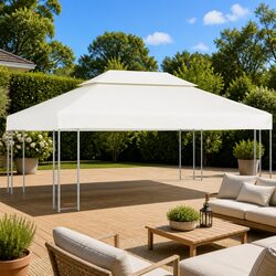 Elegant Cream White Canopy Top Cover for Your Gazebo