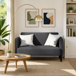 Grey Corduroy Loveseat Sofa to Enhance Your Living Space