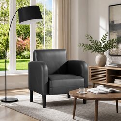 Enhance Your Space with a Black Faux Leather Arm Chair