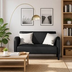 Stylish Black Loveseat Sofa for Modern Living