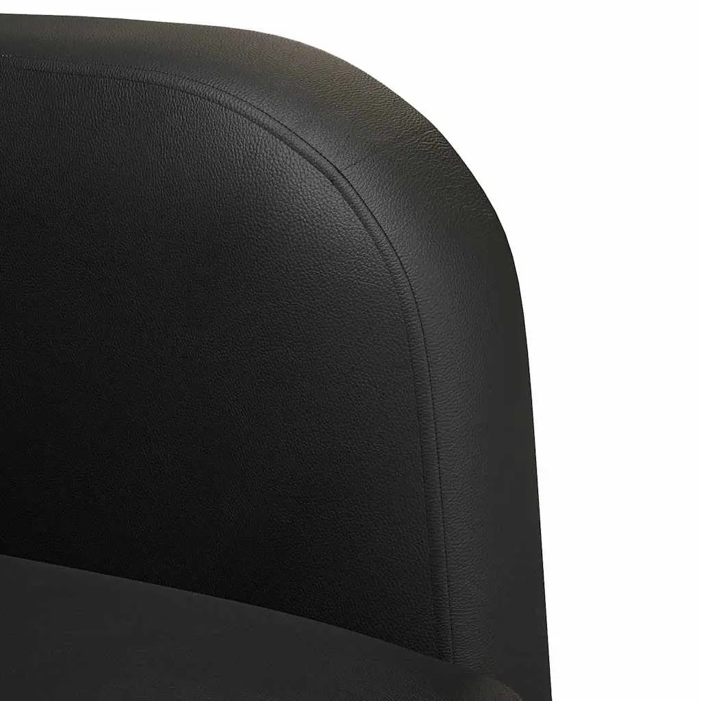 Loveseat Sofa 110 cm Black Compact Two-Seater Couch