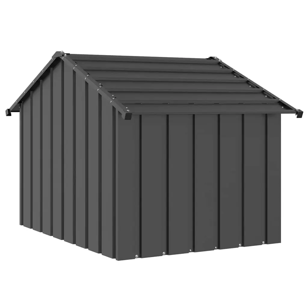 Dog House 83 x 130 x 85 cm Galvanised Steel Construction with Roof for Weather Protection