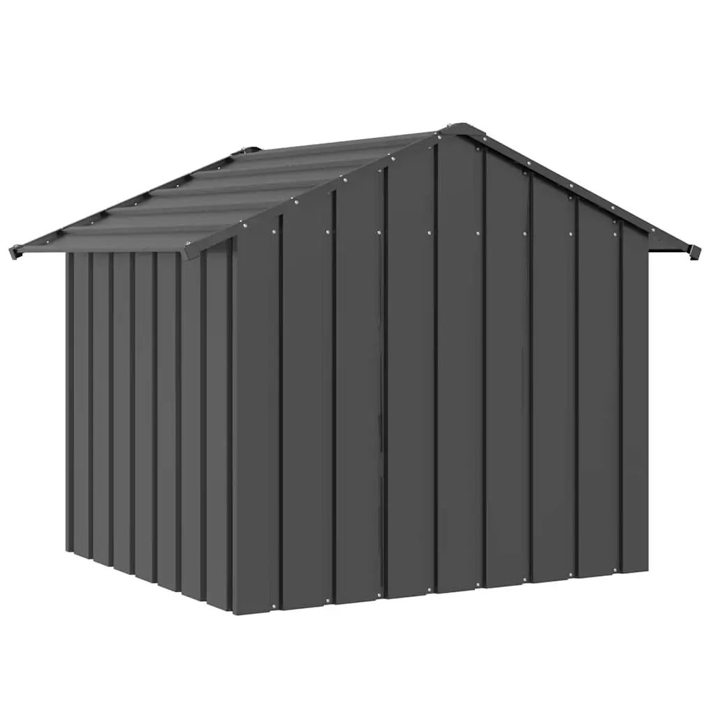 Dog House 131 x 101 x 102 cm Galvanised Steel Outdoor Shelter with Roof