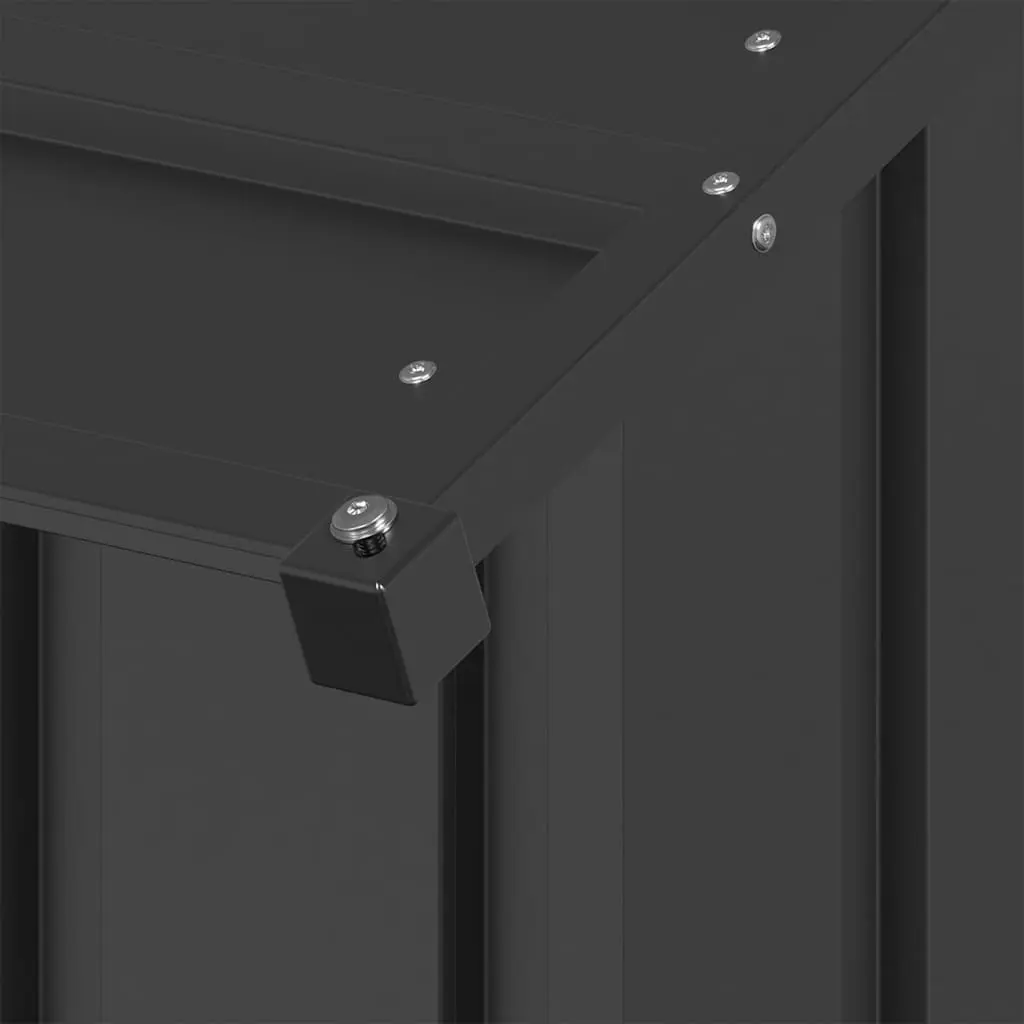 Dog House 131 x 101 x 102 cm Galvanised Steel Outdoor Shelter with Roof