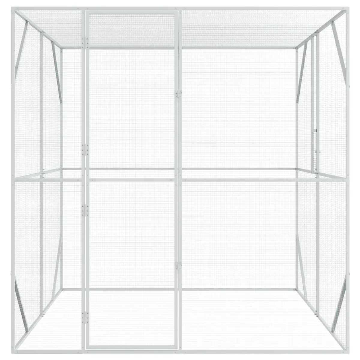Outdoor Bird Cage Anthracite 209 x 202 x 214 cm Galvanised Steel Garden Aviary