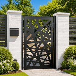 Elevate Your Outdoor Space with Black Steel Garden Gate