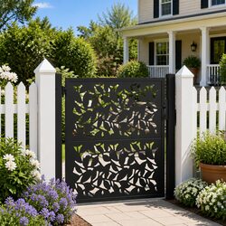 Elegant Lockable Steel Garden Gate – 100x100 cm