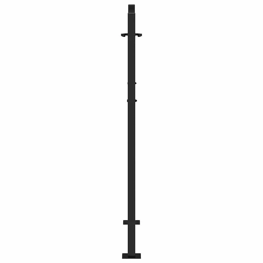 Garden Gate Black 100x125cm Steel Laser-Cut Design Entrance Fence Patio Driveway