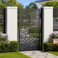 Elevate Your Outdoor Space with a Black Steel Garden Gate 100x150 cm