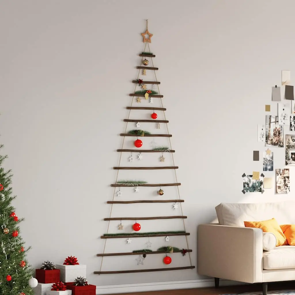 Hanging Christmas Tree Decoration Natural Wood Branches 100x210cm Wall Door