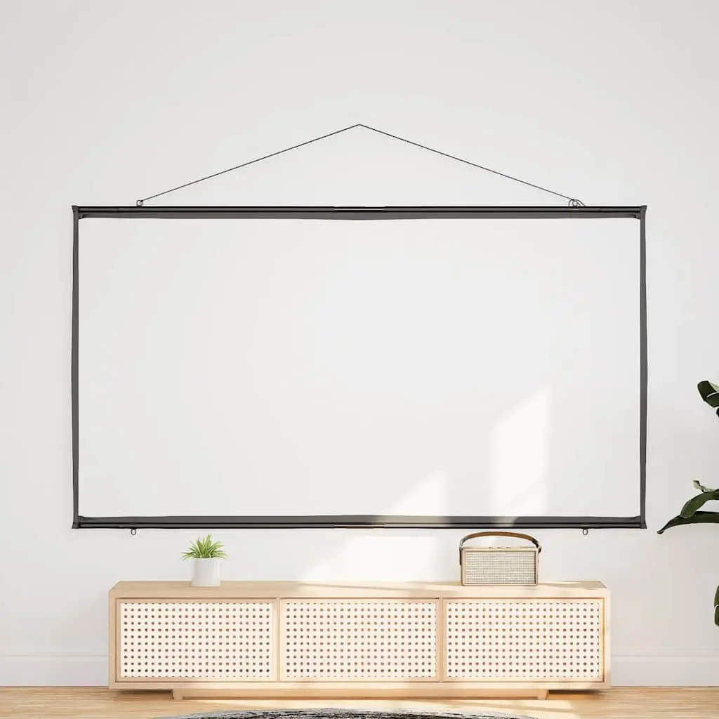 100 Inch 16:9 Projection Screen Wall-Hanging Matte White Home Theater Office