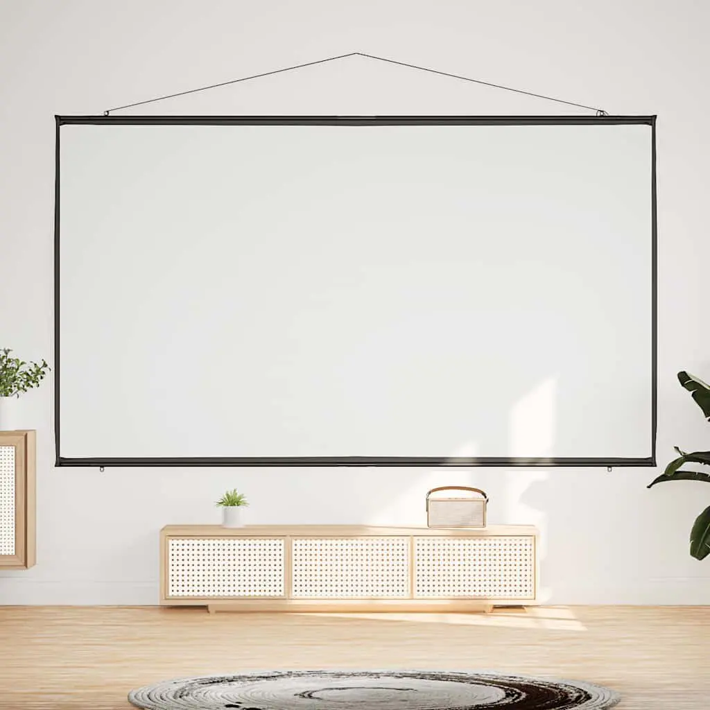 Projection Screen 108 Inch Wall-Hanging Matte Surface Home Theater Movie Display