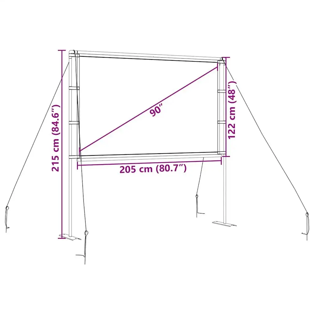 90 Inch Projection Screen