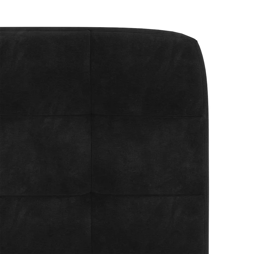 Dining Chairs 2 pcs Black Velvet Soft Fabric with Metal and Wood Frame