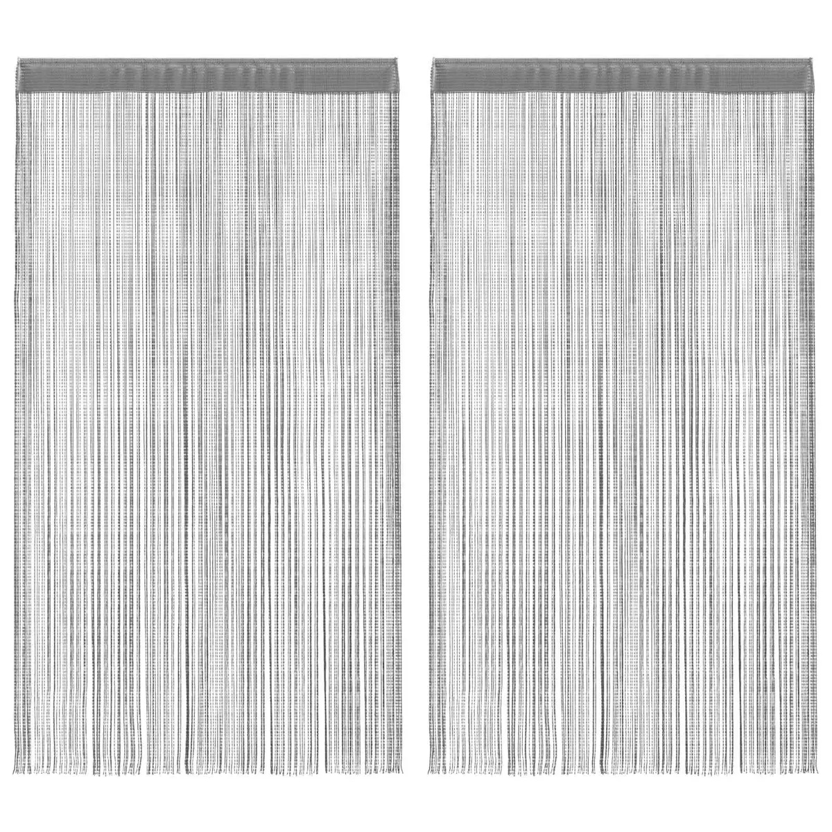 String Curtains 140x250 cm Anthracite 2 pcs Durable Polyester Room Divider