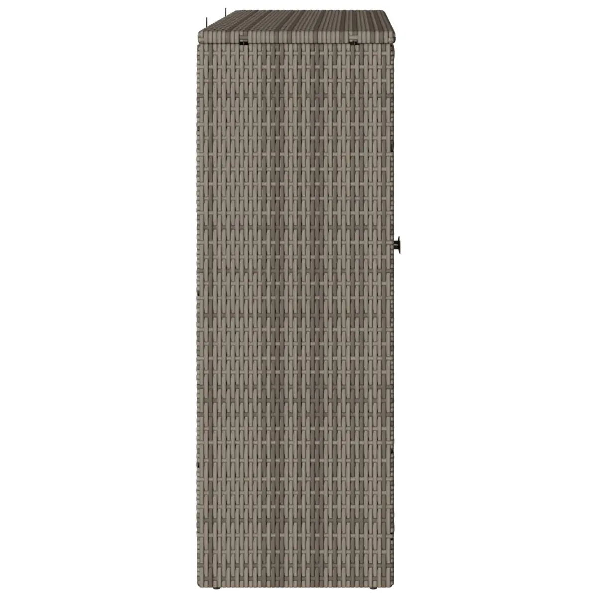 Storage Cabinet Grey Rattan Rectangular Shelf Living Room Furniture 100x36x102cm