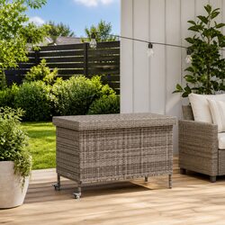 Enhance Your Outdoor Space with a Grey Storage Box on Wheels