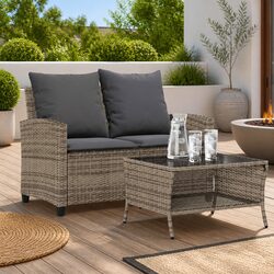 Enhance Your Outdoor Space with a 2-Seater Garden Sofa Set