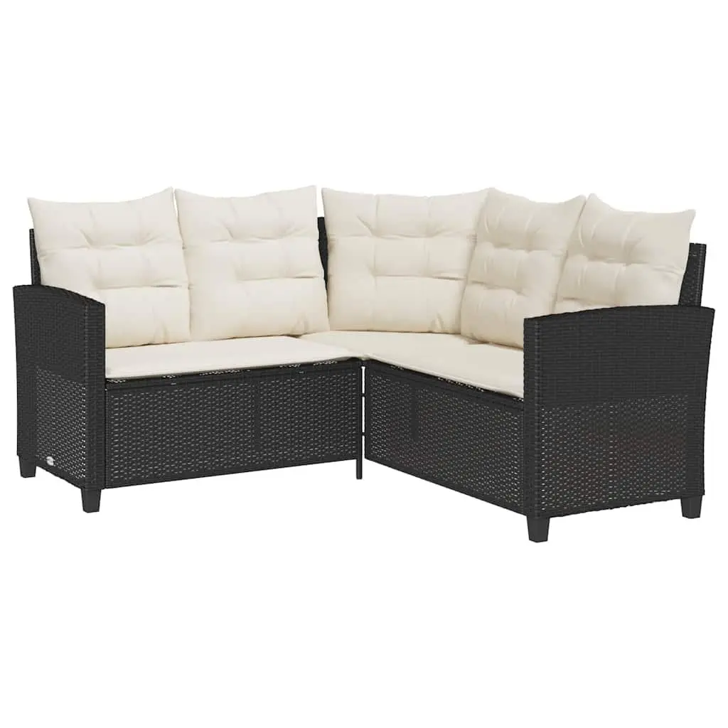 L-Shaped Garden Sofa Set with Coffee Table Cushions Outdoor Patio Furniture