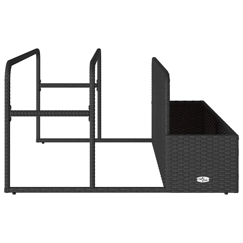 Poolside Float Storage Basket 110x100x57cm Outdoor Garden Organiser Black