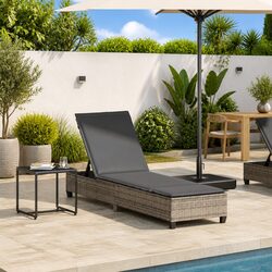 Enhance Your Outdoor Space with a Grey Adjustable Sun Lounger