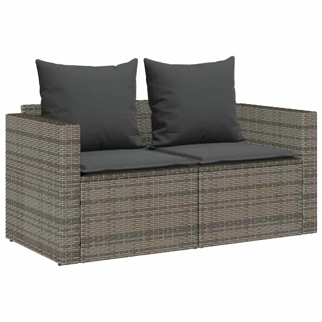 Garden Sofa Set 5 Piece Modular Stackable Outdoor Seating Grey